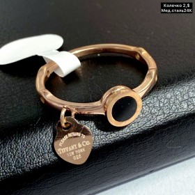 Кольцо мед.сталь24К 10204